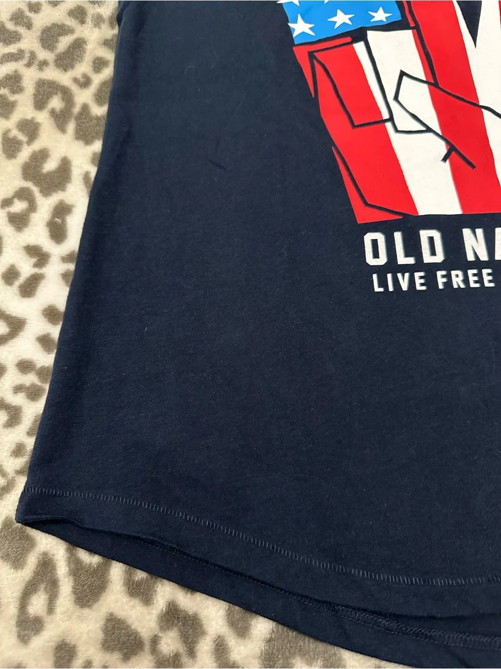 Old Navy Graphic Flag Racerback Tank Peace USA Blue Size XXL 16 Live Free 2018